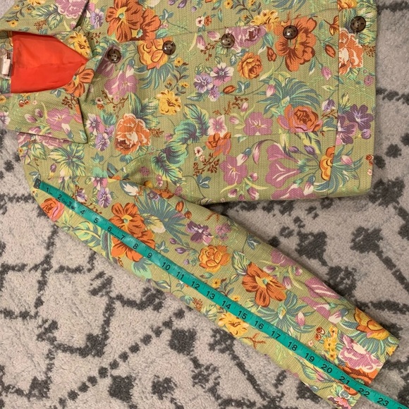 Coldwater Creek Woman’s Floral Blazer Jacket Petite Size Medium - Picture 11 of 14